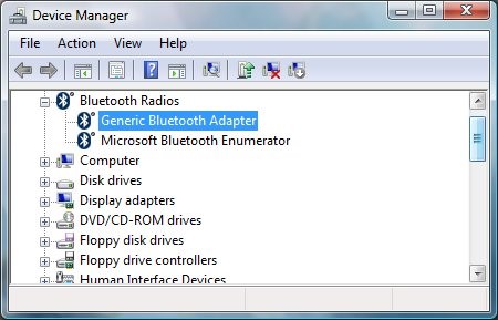 Vista software del driver di aggiornamento bluetooth