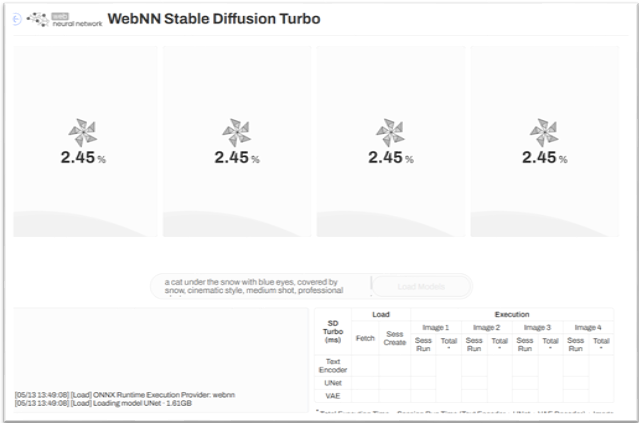 Screenshot di un esempio di applicazione web Stable Diffusion.