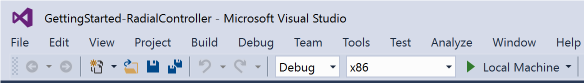 Pulsante Compila progetto di Visual Studio