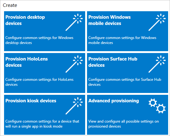 In Progettazione configurazione di Windows vedere le opzioni di avvio di Progettazione immagine e configurazione.