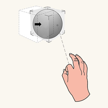 Manipolazione di un oggetto 3D - spostamento da lontano