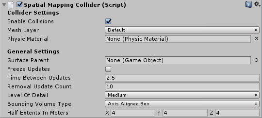 Collisore di mapping spaziale in Unity