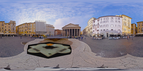 Una vista completa del Pantheon prima delle ottimizzazioni.