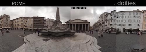 Un taglio approssimativo dei filmati di Pantheon prima di cucire.