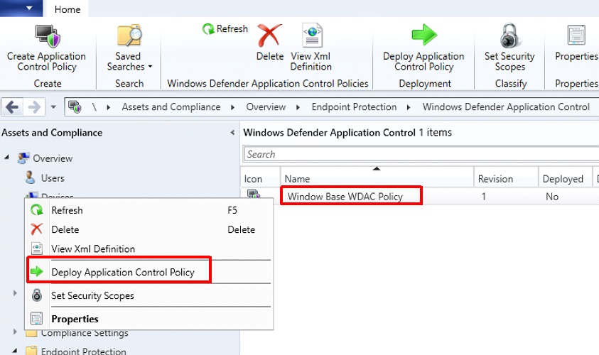 Distribuire Controllo app tramite Configuration Manager.