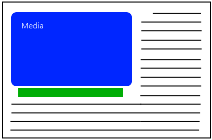 MediaPlayerElement con elementi adiacenti