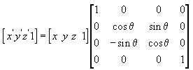 equazione di una matrice di rotazione x per un nuovo punto