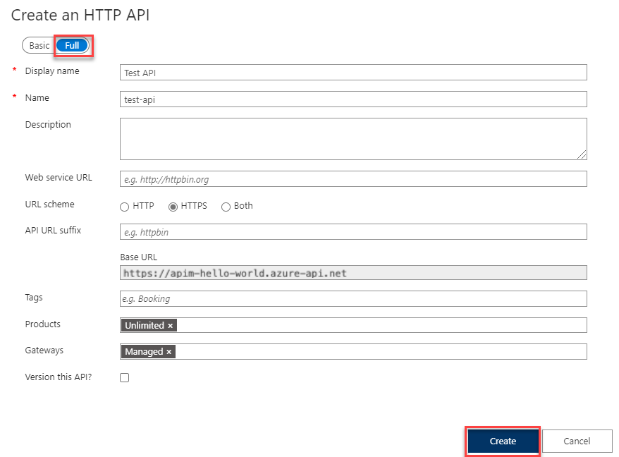 HTTP API を作成する