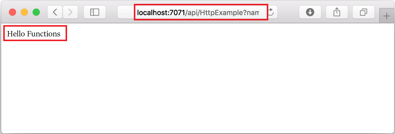 ブラウザー - localhost の出力例