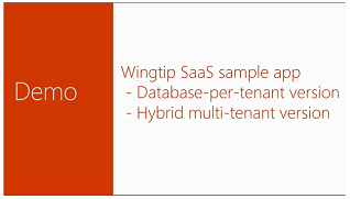 テナントごとのデータベースとハイブリッド ST/MT のデモ