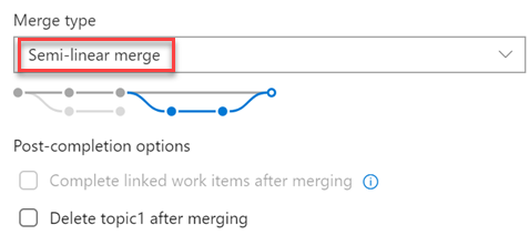 pull request を完了するための新しいマージの種類。