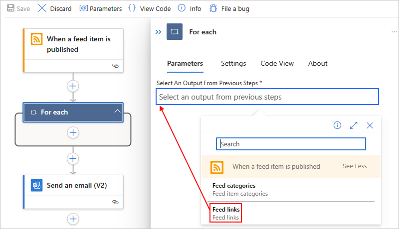 Azure portal、Standard ワークフロー デザイナー、