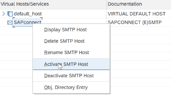 SICF での SAP Connect の設定