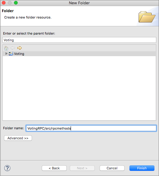 Eclipse Package Explorer で VotingRPC パッケージを作成する