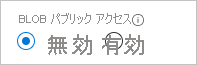 アカウントでの匿名アクセスを許可または禁止する方法を示すスクリーンショット