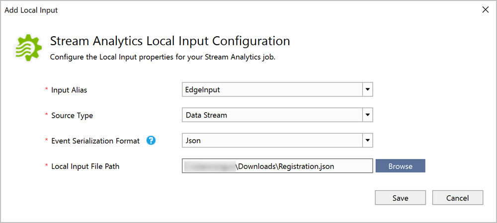 Visual Studio でのローカルの入力構成