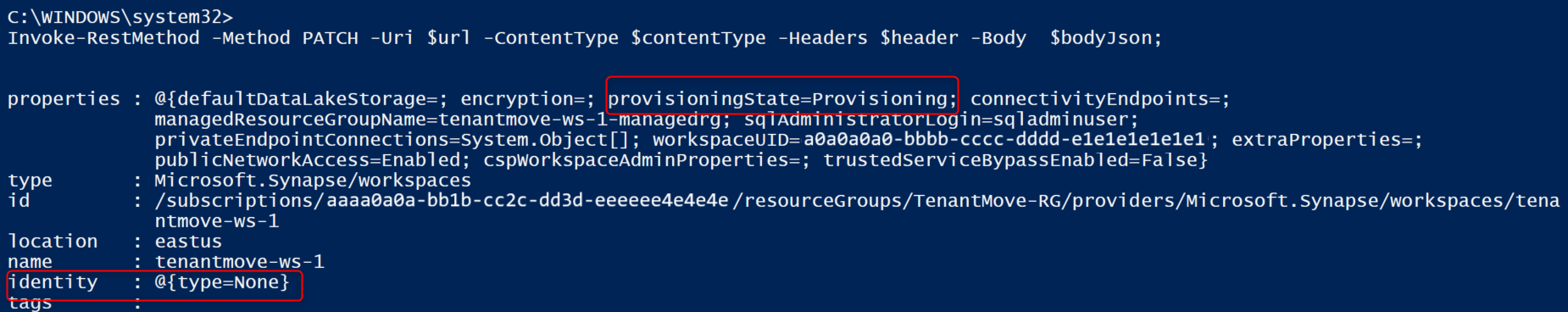 Screen shot of how to Disable SAMI PowerShell.