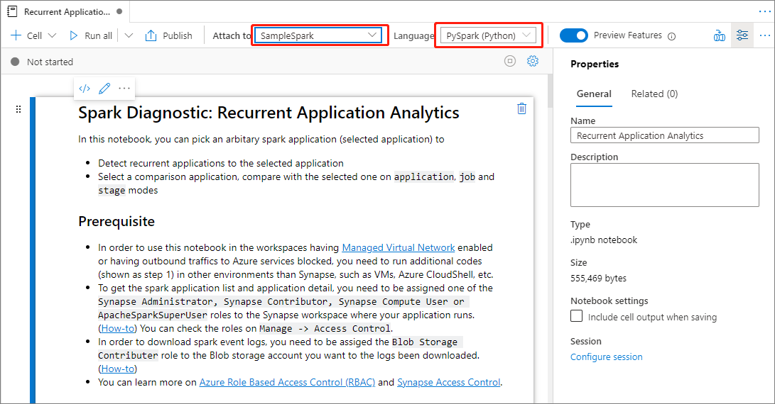 Recurrent Application Analytics のスクリーンショット。