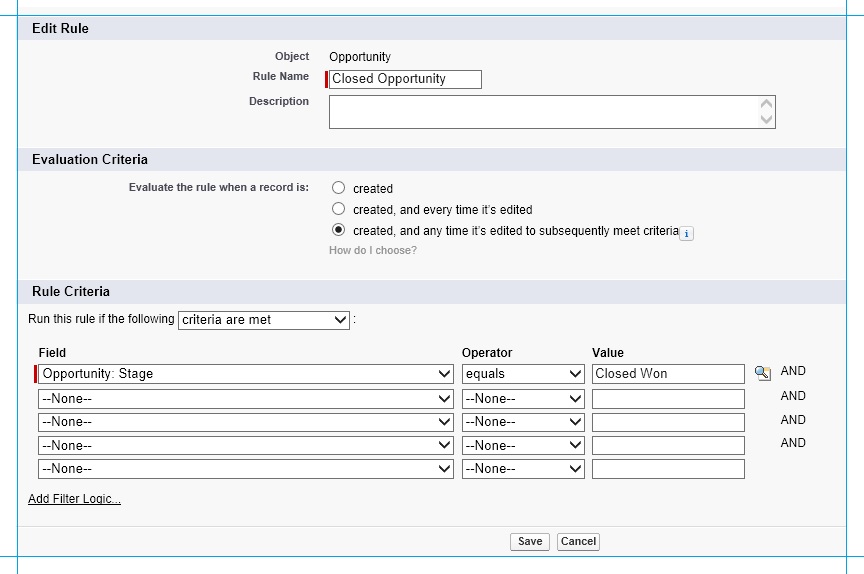 Salesforce ワークフロー BTS_SF_Create_Workflowを作成