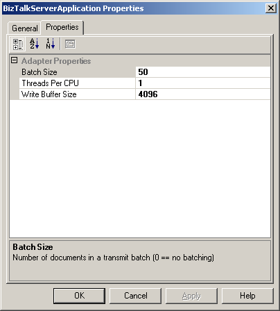 [プロパティ] タブを示すスクリーンショット。