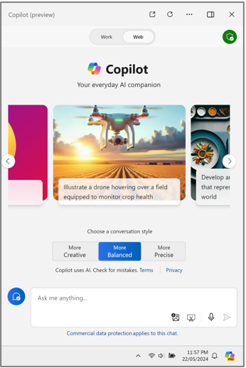 Windows での商用データ保護を使用した Microsoft Copilot。