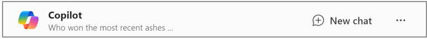 [新しいチャット] ボタンが表示された Copilot チャット。