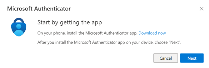 Microsoft Authenticator のダウンロードのスクリーンショット。