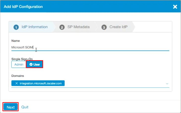 Zscaler Private Access (ZPA) の IdP の追加