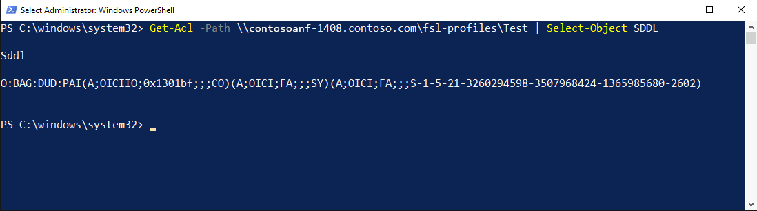 sddl PowerShell