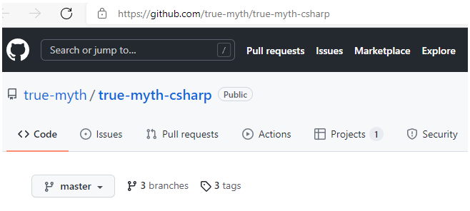 プロジェクトの詳細を表示している GitHub Web ページのスクリーンショット。