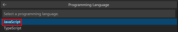 プログラミング言語を選択する方法のスクリーンショット