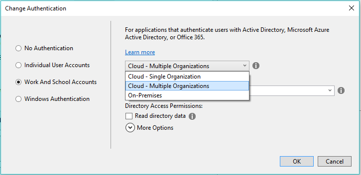 ASP.NET MVC 変更認証ダイアログ。