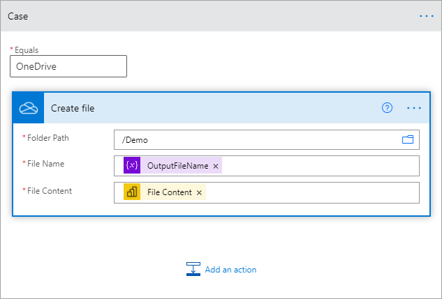 Screenshot that shows the case where you're saving to OneDrive.