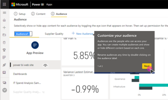 [Audience Access を管理する] タブのスクリーンショット。