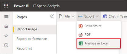 Excel で分析しているところのスクリーンショット。