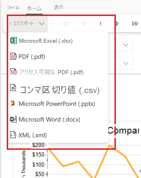 Screenshot the Export button highlighted, and the dropdown menu open.