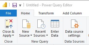 Power Query の [閉じて適用] ボタンのスクリーンショット。