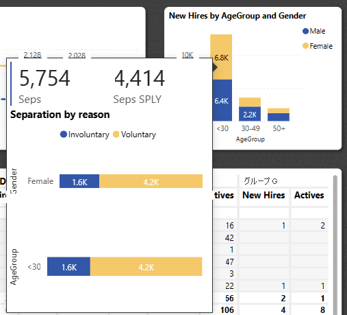 Screenshot shows the report page tooltip as configured for this visual.