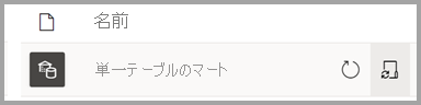 データマートのコンテキスト メニューの更新のスクリーンショット。