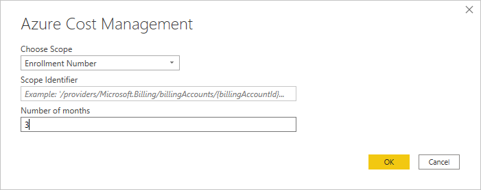 Azure Cost Management プロパティのスクリーンショット。加入契約番号のスコープを確認できます。