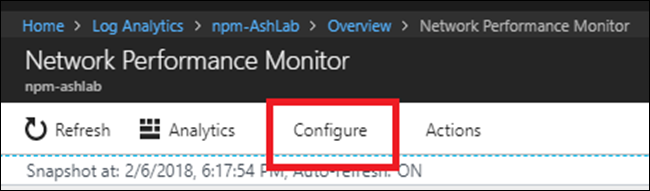 Network Performance Monitor の構成