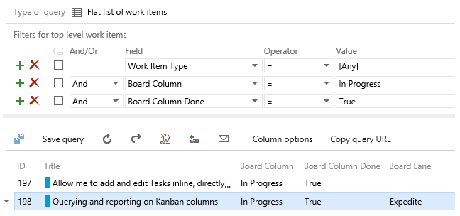 Querying Kanban fields