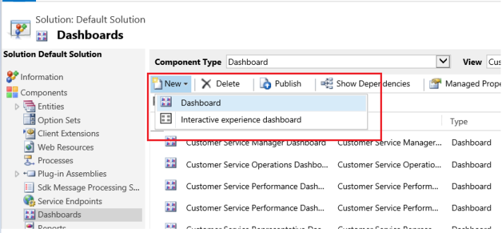 Select interactive experience dashboard