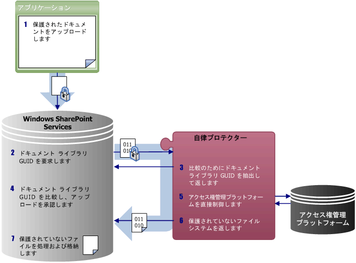 チェックイン後の統合 IRM プロテクターの手順