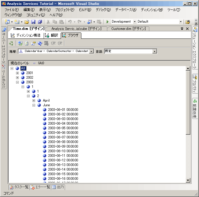 FullDateAlternateKey の属性