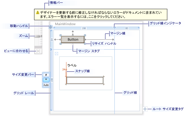 WPF デザイナーのデザイン ビュー機能