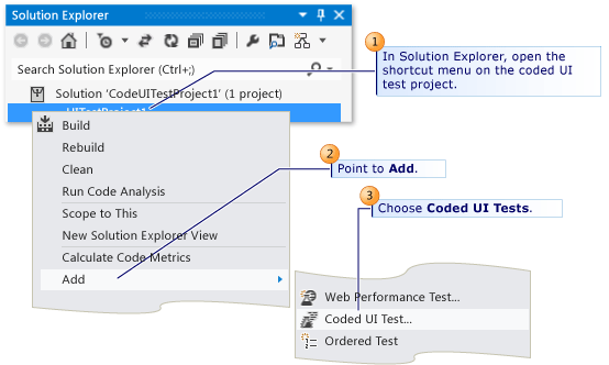 Create a coded UI test