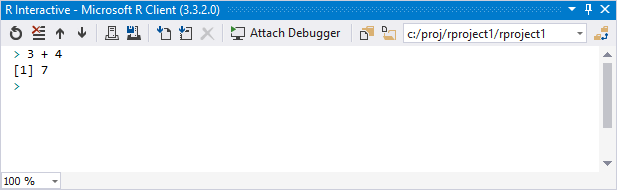 R Interactive window in Visual Studio 2017 (VS2017)