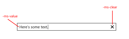 値が入力されたテキスト入力コントロール