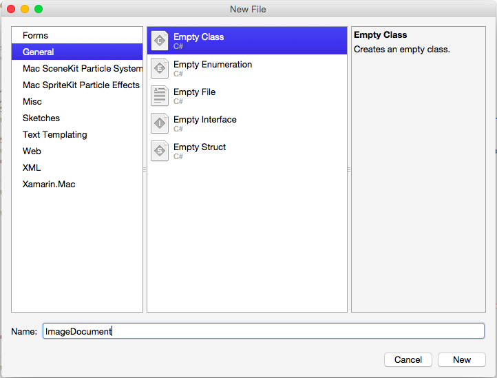 プロジェクトへの NSDocument の追加